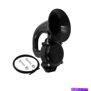 Train Horn �����ԃg���b�N�I�[�g�o�C�p���E�h120DB�d�ԃG�A�z�[���V���O���g�����y�b�g�u���b�N12V / 24V Loud 120DB Train Air Horn Single Trumpet Black 12V/24V for Car Truck Motorcycle �y���s�A���i�z