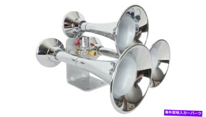 Train Horn HornBlastersAEg[Z~^gbNpEhdԃGAz[Zbg - N[ HornBlasters Outlaw Loud Train Air Horn Set for Semi or Large Truck - Chrome