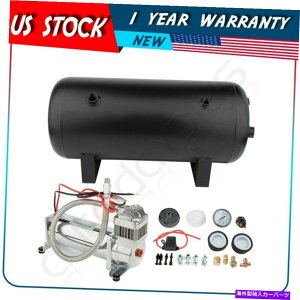 Train Horn 5MGA^N200vTCGA[RvbT[Lbg̓dԃgbN{[gz[12V 5 Gal Air Tank 200 Psi Air Compressor Kit For Train Truck Boat Horn 12V