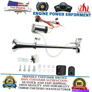 Train Horn GA[z[RvbT[VOgybgԃogbNԃ{[g150fVx12VX[p[Eh Air Horn Compressor Single Trumpet Car Van Truck Train Boat 150db 12V Super Loud