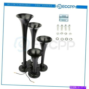 Train Horn EhgbNsbNAbvtH[hV{[g^4gybgԃGAz[Lbg 4 Trumpet Train Air Horn Kit Loud For Truck Pickup Ford Chevy Ram Toyota