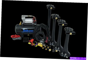 Train Horn HornBlasters�w���҂̓���127H���E�h�d�ԃG�A�z�[���L�b�g - VIAIR�R���v���b�T�[ HornBlasters Conductor's Special 127H Loud Train Air Horn Kit - VIAIR Compressor �y���s�A���i�z