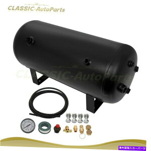 Train Horn dԃgbN@z[̂߂5Gal 200 PSIubNGA^NtGAQ[WXCb` 5Gal 200 PSI Black Air Tank With Air Gauge Switch For Train Truck Van Horn