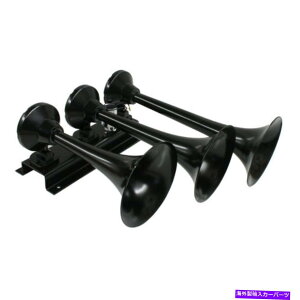 Train Horn gvgybgׂẴ^GAz[`MK ICCgbNRVdԃGAz[BLK Triple Trumpet All Metal Air Horns Kong MK I Inline Truck RV Train Air Horn Blk