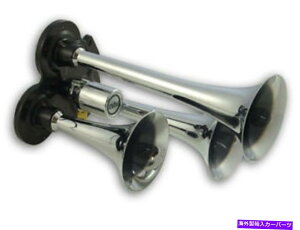 Train Horn D�N���[��12V�G�A�[�g�����y�b�g�z�[���g���C�����g���b�N�z�[��THREE 3 118�f�V�x��W / Hardwr D Chrome 12v Air Trumpet Horns Train Semi Truck Horn THREE 3 118db W/ Hardwr �y���s�A���i�z