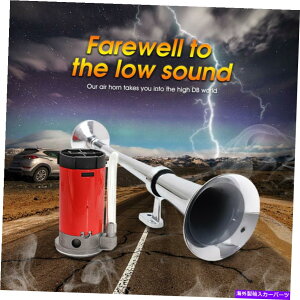 Train Horn AUDEW 150�f�V�x��12V�X�[�p�[���E�h�G�A�z�[���R���v���b�T�[�V���O���g�����y�b�g�g���b�N��� AUDEW 150db 12V Super Loud Air Horn Compressor Single Trumpet Truck Train �y���s�A���i�z