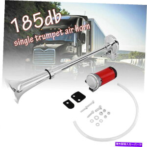 Train Horn 185DB 12VX[p[EhGAz[RvbT[VOgybgpgbNԃ{[g 185DB 12V Super Loud Air Horn Compressor Single Trumpet For Truck Train Boat Car