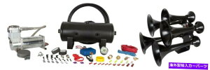 Train Horn HornBlasters�J�g���[�iVIAIR 400C�R���v���b�T�[��240���E�h�d�ԃG�A�z�[���Z�b�g�L�b�g HornBlasters Katrina 240 Loud Train Air Horn Set Kit with VIAIR 400C Compressor �y���s�A���i�z