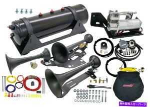 Train Horn KleinnԃGAz[/z[w RPTR-734dԃz[ƃI{[hGAVXe Kleinn Automotive Air Horns RPTR-734 Train Horn And Onboard Air System w/Horn