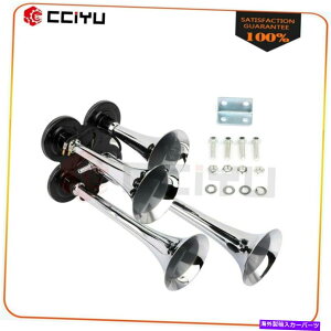Train Horn �Ԃ̃g���b�N��ԃ{�[�g�p12V 150DB�͒����E�h4�̃g�����y�b�g�G�A�z�[���L�b�g�̂͂߂��� 12V 150DB Ultra Loud 4 Trumpet Air Horn Kit Fits For Car Truck Train Boat �y���s�A���i�z