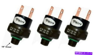 Train Horn "oCLOz[" 1/8" THREAD WITH TRAIN HORN FOR 3 PACK 150PSI AIR̓XCb` "Viking Horns" 3 PACK 150PSI AIR PRESSURE SWITCH FOR TRAIN HORN WITH 1/8" THREAD