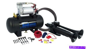 Train Horn HORNBLASTERS SUPER ECHO 127 BLACK AIR HORN KIT TRAIN HORN KIT HK-D2K-127H HORNBLASTERS SUPER ECHO 127 BLACK AIR HORN KIT TRAIN HORN KIT HK-D2K-127H