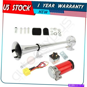 Train Horn EhԂ̃gbN̗Ԃ̂߂130DB 12VVOgybgLbgGA[z[RvbT[X[p[ 130DB 12V Single Trumpet Kit Air Horn Compressor Super Loud for Car Truck Train