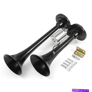 Train Horn �X�[�p�[���E�h�G�A�z�[���f���A���g�����y�b�g�g���b�N��ԃg���b�N�J�[�R���v���b�T�[150�f�V�x��USA Super Loud Air Horn Dual Trumpet Truck Train Truck Car Compressor 150db USA �y���s�A���i�z