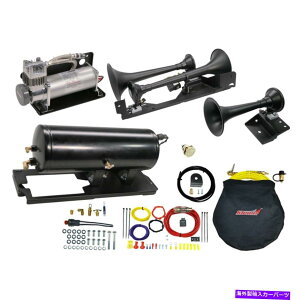 Train Horn KleinnԃGAz[/z[w RAMHD-734dԃz[ƃI{[hGAVXe Kleinn Automotive Air Horns RAMHD-734 Train Horn And Onboard Air System w/Horn