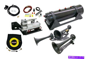Train Horn KleinnԃGAz[/z[w RPTR-734dԃz[ƃI{[hGAVXe Kleinn Automotive Air Horns RPTR-734 Train Horn And Onboard Air System w/Horn