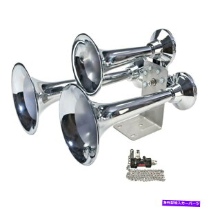 Train Horn ストラップバルブワットWolo 852シベリアエクスプレス3トランペットクローム電車エアホーン Wolo 852 Siberian Express 3 Trumpet Chrome Train Air Horn w Lanyard Valve