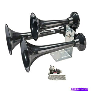 Train Horn ストラップバルブワットWolo 849シベリアエクスプレス3トランペット黒電車エアホーン Wolo 849 Siberian Express 3 Trumpet Black Train Air Horn w Lanyard Valve