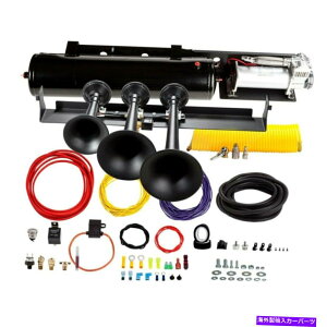 Train Horn 6450RCRvbT[730dԃz[bgtH[hF-150 10-14I{[hGAVXȅꍇ For Ford F-150 10-14 Onboard Air System w 6450RC Compressor & 730 Train Horn