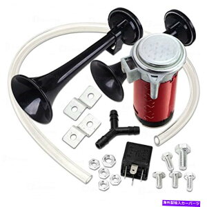 Train Horn ][ebN12VfAgybgGAz[v~AiNVbNubNX[p[EhJ[ Zone Tech 12V Dual Trumpet Air Horn Premium Quality Classic Black Super Loud Car