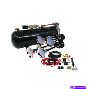 Train Horn MPC��B1�i0419�j4�g�����y�b�g��ԃG�A�z�[���L�b�g�A�͂߂����A�قڂ��ׂĂ̎����ԁA�g���b�N�AC ... MPC B1 (0419) 4 Trumpet Train Air Horn Kit, Fits Almost Any Vehicle, Truck, C... �y���s�A���i�z