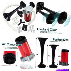 Train Horn ][ebN12VfAgybgGAz[ - v~AiNVbNubNX[p[EhP Zone Tech 12V Dual Trumpet Air Horn - Premium Quality Classic Black Super Loud P