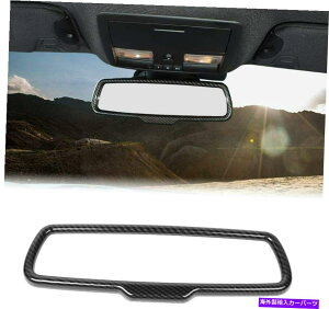 Carbon fiber Internal �_�b�W�`�������W���[2015-2019�̂��߂̃J�[�{���t�@�C�o�[�C���i�[���A�r���[�~���[�t���[���g���� Carbon Fiber Inner Rear View Mirror Frame Trim for Dodge Challenger 2015-2019 �y���s�A���i