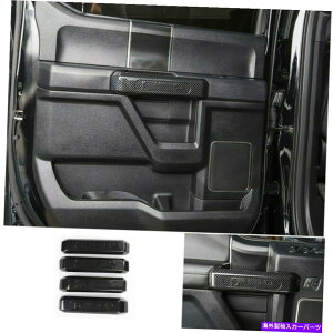 Carbon fiber Internal 4�{ABS�Y�f�@�ۃC���i�[�h�A�n���h���J�o�[�g�����t�H�[�hF150 F150 2015�N����2019�N 4Pcs ABS Carbon Fiber Inner Door Handle Cover Trim For Ford F150 F-150 2015-2019 �y���s�A���i�z