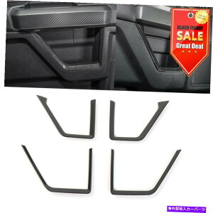 Carbon fiber Internal 4�{�̒Y�f�@�ۂ̓����C���i�[�h�A�t���[���J�o�[�g�����t�H�[�hF150 2015�N����2019�N 4pcs Carbon Fiber Inside Inner Door Frame Cover Trim For Ford F150 2015-2019 �y���s�A���i�z