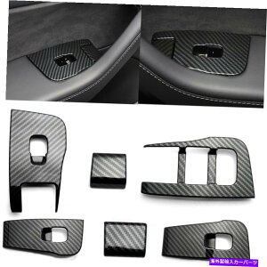 Carbon fiber Internal �e�X�����f��3 17����2019�̂��߂̃J�[�{���t�@�C�o�[ABS�C���i�[�E�C���h�X�C�b�`�p�l���J�o�[�g���� Carbon Fiber ABS Inner Window Switch Panel Cover Trim for Tesla Model 3 17-2019