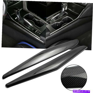 Carbon fiber Internal �z���_�A�R�[�h2018-2020�̂��߂ɃJ�[�{���t�@�C�o�[�X�^�C���ϑ��t���[���X�g���C�v�J�o�[�g���� Carbon Fiber Style Gear Shift Frame Stripe Cover Trim For Honda Accord 2018-2020 �y���s�A���i