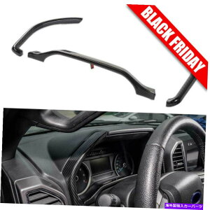Carbon fiber Internal �J�[�{���t�@�C�o�[�C���i�[�_�b�V���{�[�h�T�C�h���[�^�[�g�����J�o�[�Ƀt�H�[�hF150 2015����18��3pcs�� Carbon Fiber Inner Dashboard Side Meter Trims Cover For Ford F150 2015-18 3Pcs �y���s�A