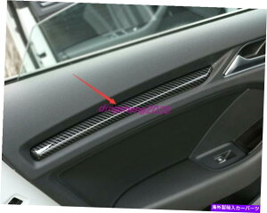 Carbon fiber Internal �Y�f�@�ۂ̃X�^�C���C���i�[�h�A�p�l���̑����J�o�[�g�����̂��߂ɃA�E�f�BA3 8V 2014�N����2020�N Carbon fiber style Inner Door Panel Decor Cover Trim For Audi A3 8V 2014-2020