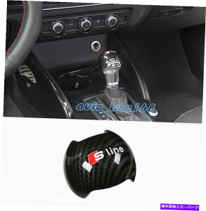Carbon fiber Internal ABSJ[{t@Co[ԃo[VtgmuJo[ĝ߂ɃAEfBA3 8V 14-19 ABS Carbon Fiber Inner Gear Lever Shift Knob Cover Trim For Audi A3 8V 14-19