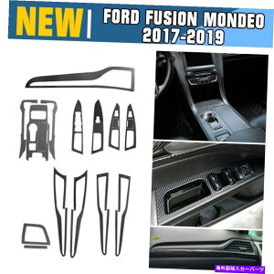 Carbon fiber Internal 2017����19�t�H�[�h�t���[�W���������f�I�̂��߂̒Y�f�@�ێԓ��C���e���A�g�����L�b�g�X�e�b�J�[ Carbon fiber Car Inner Decor Trim Kits Sticker For 2017-19 Ford Fusion Mondeo