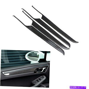Carbon fiber Internal J[{t@Co[Ci[Ԃ̃hAXgCvplt[Jo[Ƀ|VFE}J201518 Carbon Fiber Inner Car Door Stripe Panel Frame Cover For Porsche Macan 2015-18