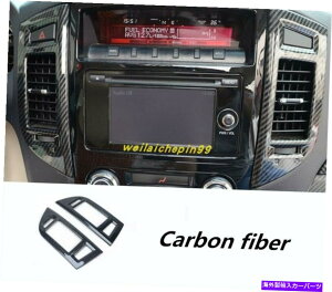 Carbon fiber Internal OHpWF2007-2019̂߂ɃJ[{t@Co[Ci[GAxgAEgbgg Carbon Fiber Inner Middle Air Vent Outlet Trim For Mitsubishi Pajero 2007-2019