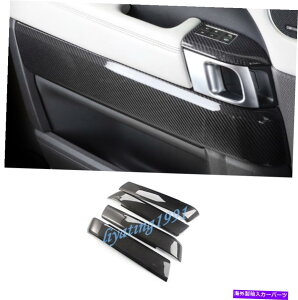 Carbon fiber Internal ���J�[�{���t�@�C�o�[�����̑����J�o�[�g�����̂��߂Ƀ����W���[�o�[�X�|�[�c2014-2019 Real Carbon Fiber Inner Door Decor Cover Trim For Range Rover Sport 2014-2019 �y���s�A���i�z