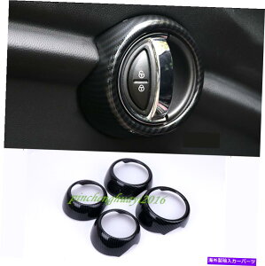 Carbon fiber Internal BMW~jN[p[F55ɂĂ4PCS ABSYf@ۃCi[hAnht[Jo[g 4PCS ABS Carbon Fiber Inner Door Handle Frame Cover Trim For BMW Mini Cooper F55
