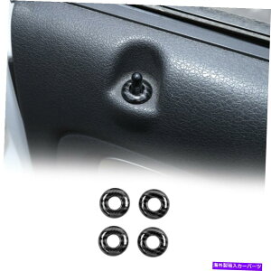 Carbon fiber Internal 4X�C���i�[�h�A���b�N�̑��������O�J�o�[�g�����t�H�[�hF150���v�^�[09����14�J�[�{���t�@�C�o�[ 4X Inner Door Lock Decor Ring Cover Trim For Ford F150 Raptor 09-14 Carbon Fiber �y���s�A���i�z