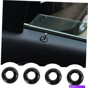 Carbon fiber Internal 4{W[vOh`FL[2011+Yf@ۗpCi[hAbNOgJo[ 4pcs Inner Door Lock Ring Trim Cover for Jeep Grand Cherokee 2011+ Carbon Fiber