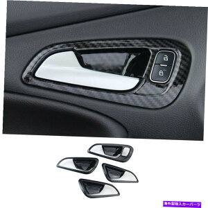 Carbon fiber Internal �t�B�b�g���̂��߂̃t�H�[�h�t�H�[�J�XST RS 15����2018�C���i�[�h�A�n���h���{�E���J�o�[�g�����J�[�{���t�@�C�o�[ Fit For Ford Focus ST RS 15-2018 Inner Door Handle Bowl Cover Trim Carbon Fib