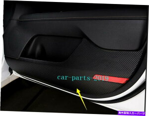 Carbon fiber Internal �Y�f�@�ۃC���i�[�h�A�A���`�L�b�N�p�b�h�p�l���g�����X�e�b�J�[�̂��߂ɋN���t�H���e2019�N����2021�N Carbon fiber Inner Door Anti Kick Pad Panel trim Sticker For Kia Forte 2019-2021 �y���s�A