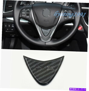 Carbon fiber Internal �A�L����TLX 2015-2019�̂��߂ɃJ�[�{���t�@�C�o�[�C���i�[�X�e�A�����O�z�C�[�������J�o�[�g���� Carbon Fiber Inner Steering Wheel Decorative Cover Trim For Acura TLX 2015-2019