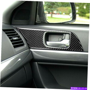 Carbon fiber Internal 8��15���O�H�����T�[�̂��߂ɃJ�[�{���t�@�C�o�[�u���b�N�C���i�[�h�A�n���h���p�l���X�e�b�J�[ Carbon Fiber Black Inner Door Handle Panel Sticker For 08-15 Mitsubishi Lancer