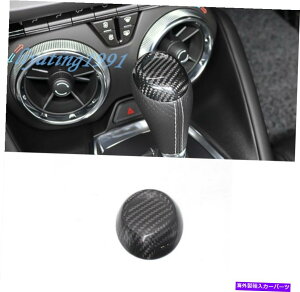 Carbon fiber Internal ���ۂ̒Y�f�@�ۃC���i�[�M�A�V�t�g�m�u�J�o�[�g�����̂��߂ɃV�{���[�J�}��17-19 Real Carbon Fiber Inner Gear Shift Knob Cover Trim For Chevrolet Camaro 17-19 �y���s�A���i�z