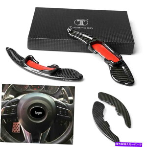 Steering Wheel Paddle Shifter {̃J[{t@Co[XeAOzC[̃phVt^[̊ĝ߂Ƀ}c_CX5 CX3 6 3 Real Carbon Fiber Steering Wheel Paddle Shifter Extensions For Mazda CX5 CX3 6 3
