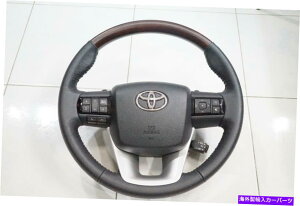 Steering Wheel Paddle Shifter STEERING WHEELg^nCbNXREVO 2015BROWN WOOD BLACKphVt^[ STEERING WHEEL TOYOTA HILUX REVO 2015 GENUINE BROWN WOOD BLACK PADDLE-SHIFTERS
