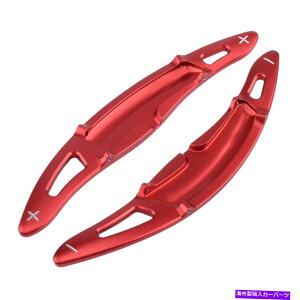 Steering Wheel Paddle Shifter bhXeAOzC[AVtgphVt^[gtBbĝ߂̃|VFpi[g܂ Red Steering Wheel Shift Paddle Extended Shifter Trim Fit For Porsche Panam