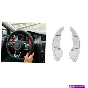 Steering Wheel Paddle Shifter VWSt7p1PairVo[XeAOzC[̃Vtgphu[hVt^[g 1Pair Silver Steering Wheel Shift Paddle Blade Shifter Extension for VW Golf 7